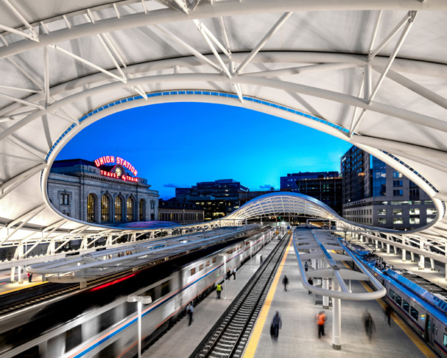 SOM's Denver Union Station features a curvaceous canopy.