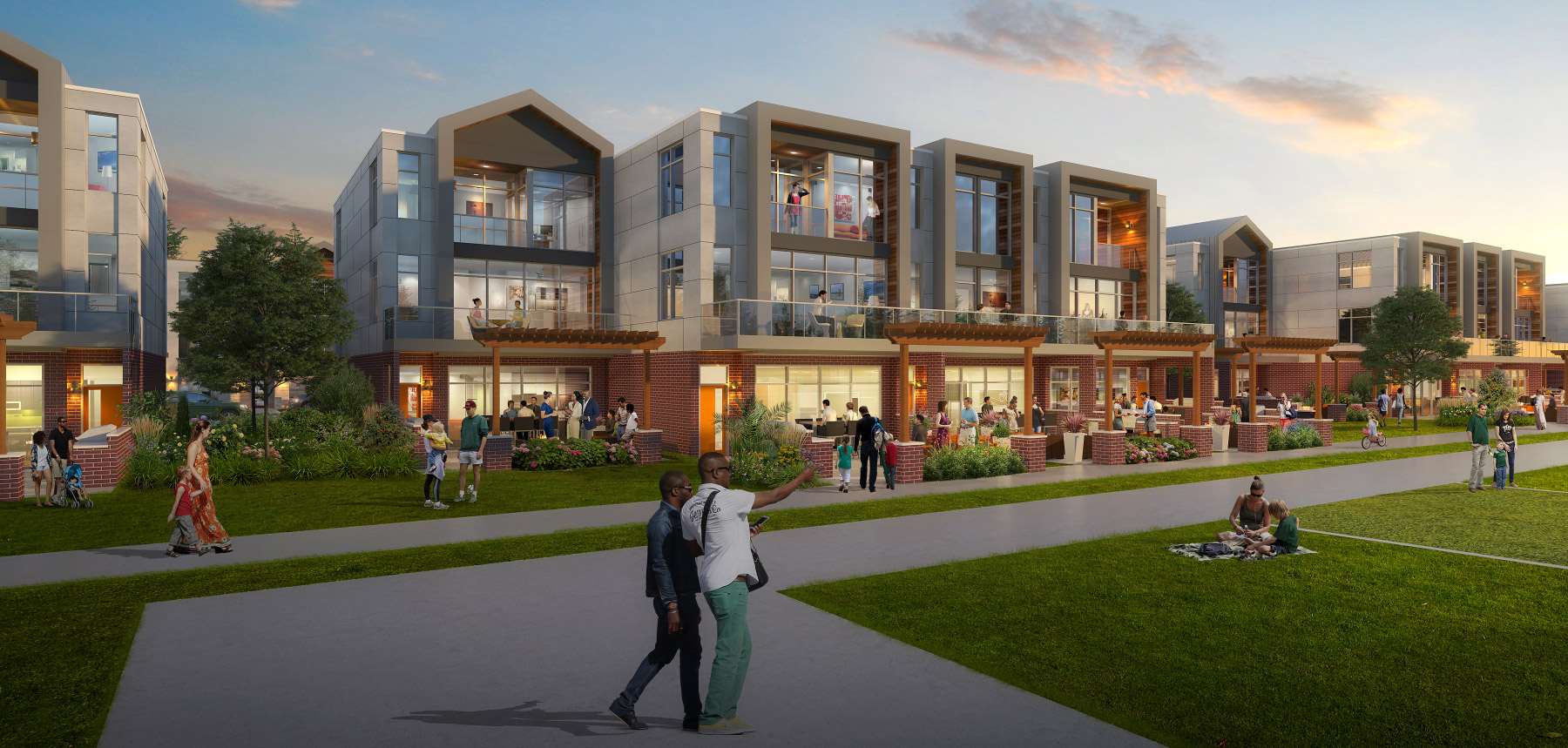 Rendering of the residences at Titletown
