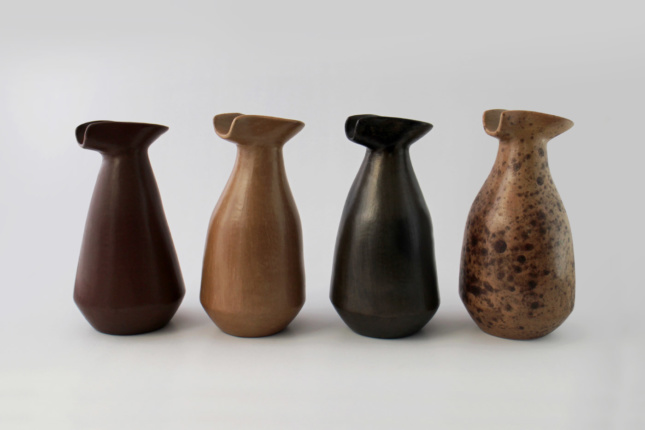 The SIlvia Jugs, made in Los Reyes Metzontla, Puebla, are the product of experimental design workshops run by Innovando la Tradición that took an ancient piece from Oaxaca's pottery history and crossed it with a contemporary industrial container.