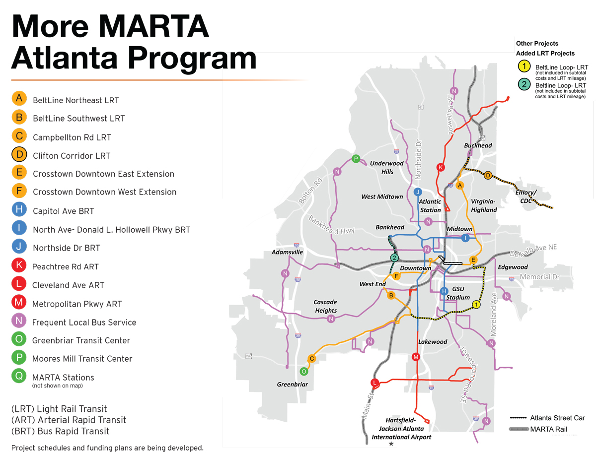 Marta Rail Map Atlanta Ga 