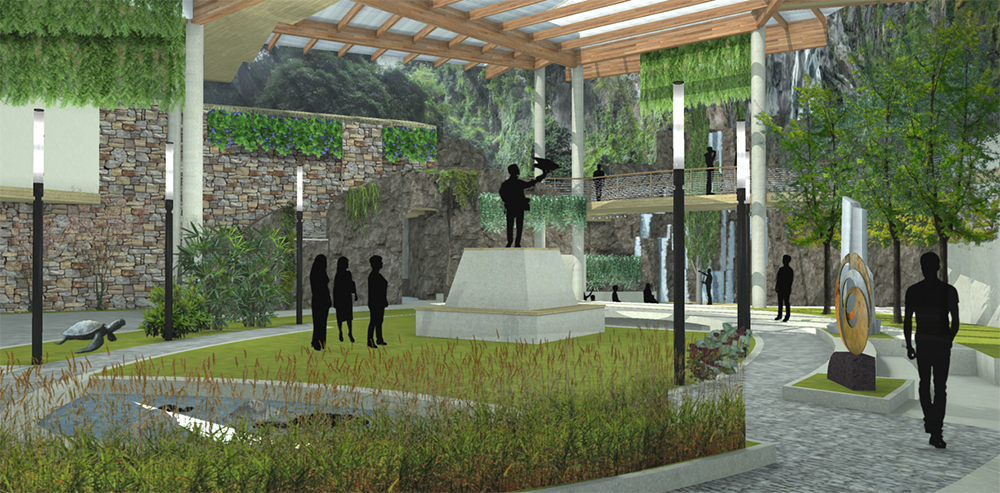 Rendering of the proposed Reptile Garden for Hot Springs, Arkansas