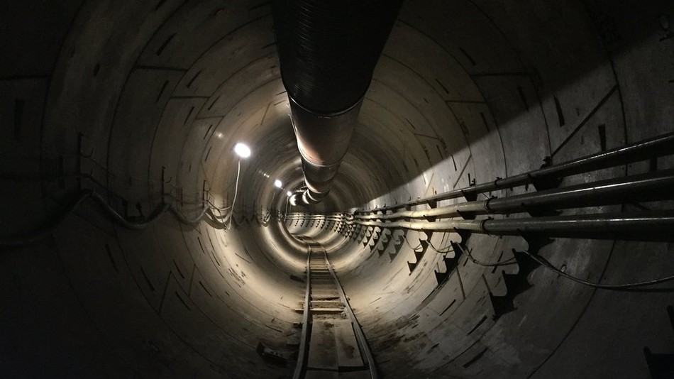A photo of the L.A. test tunnel released last year