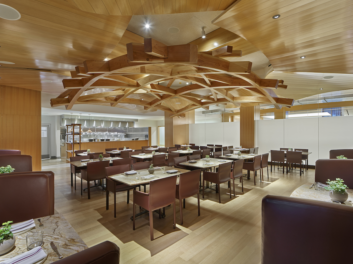 Photo of Stir, the Frank Gehry–designed restaurant in the Philadelphia Museum of Art