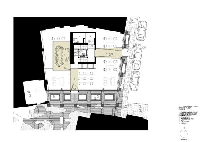 Ground floor plan of 15 Clerkenwell Close