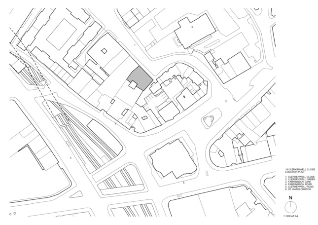 Site plan of 15 Clerkenwell Close