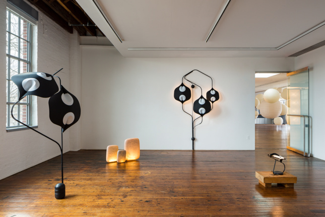 Installation view, Akari Unfolded: A Collection by YMER&MALTA at the Noguchi Museum