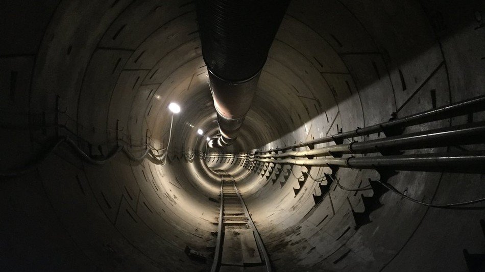 Photo of the Boring Company's Hawthorne test tunnel