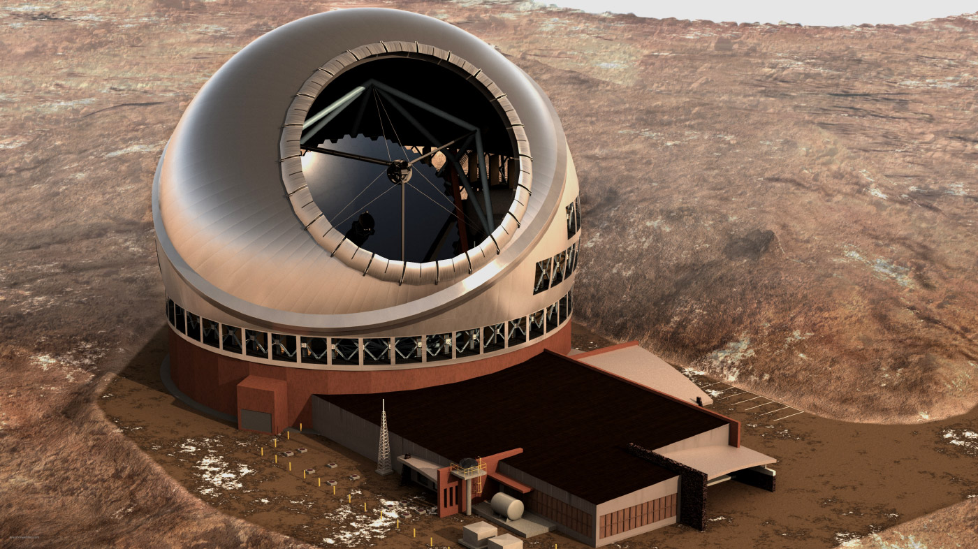 A rendering of the Thirty Meter Telescope