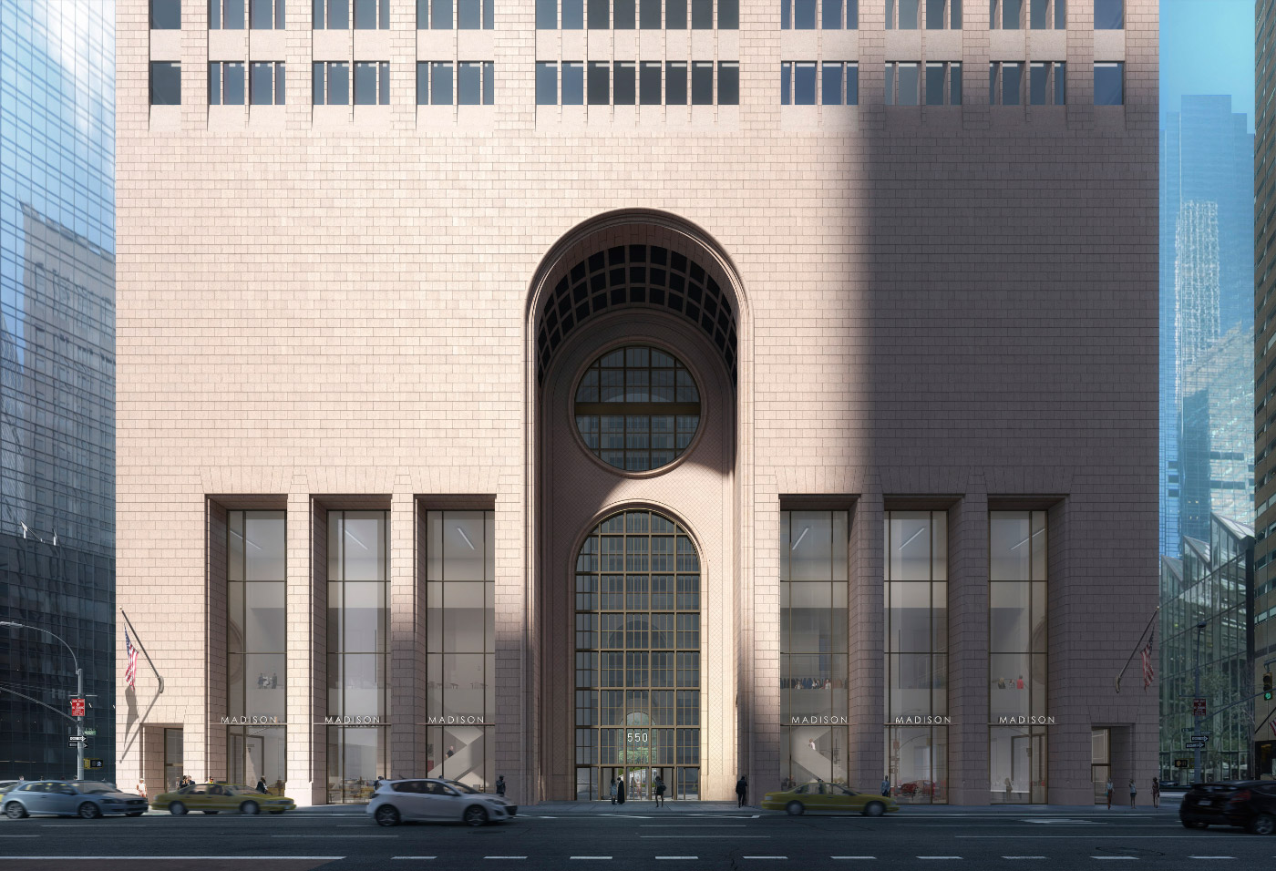 Rendering of 550 Madison redesign