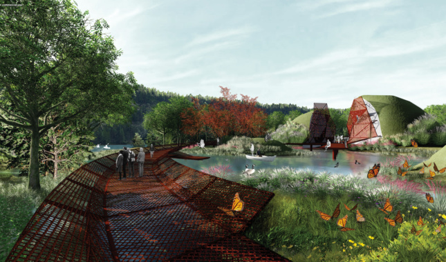 2018 Best of Design Awards winner for Unbuilt - Landscape - Greers Ferry Water Garden