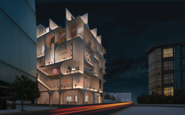 Rendering of WORKac's and Amale Andraos's design for the Beirut Museum of Art (BeMa)