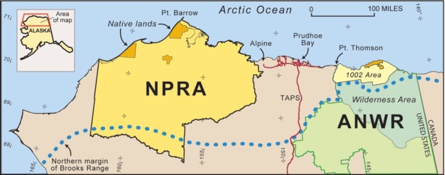 Map showing the NPR-A.