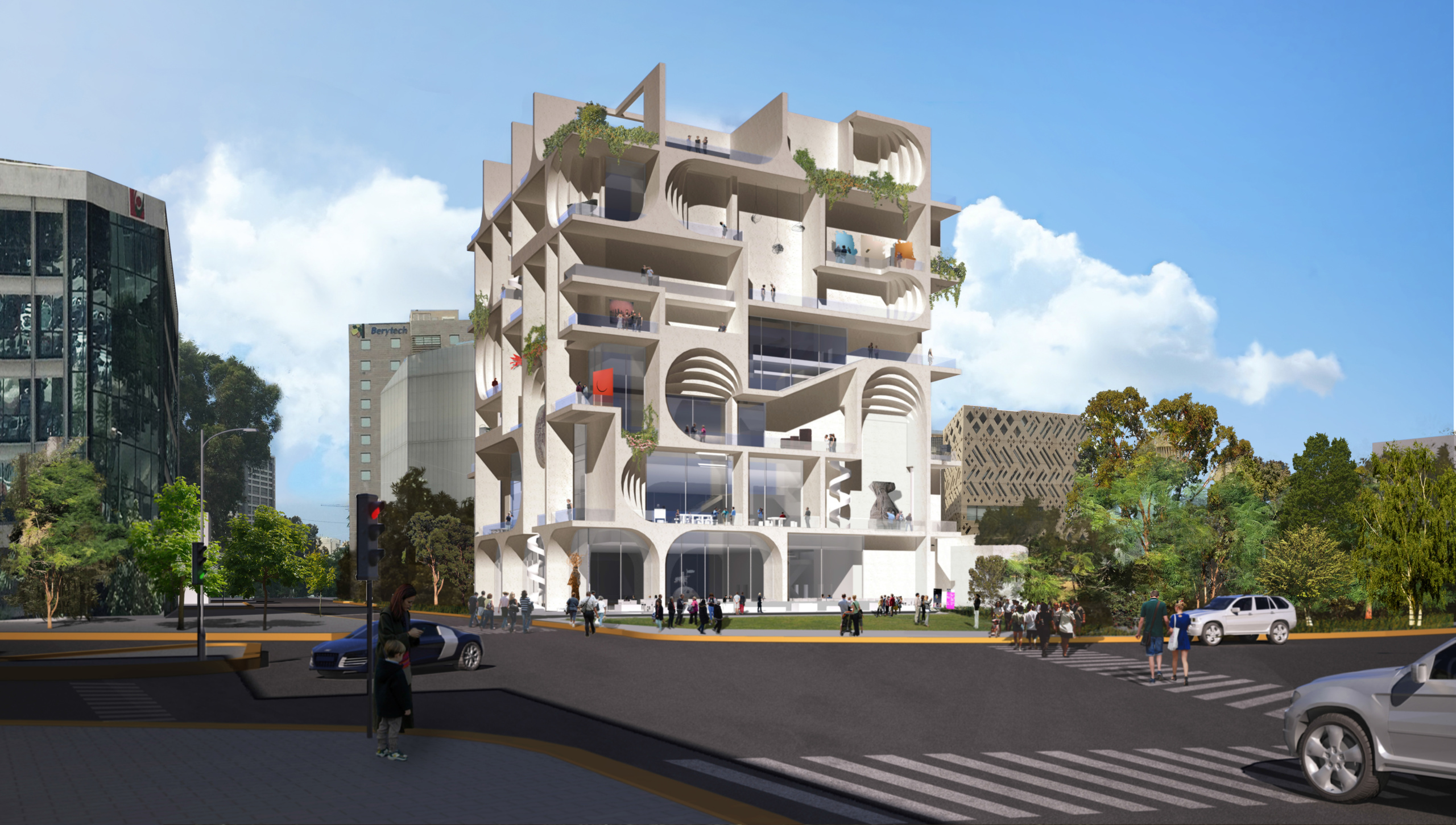 Rendering of WORKac's and Amale Andraos's design for the Beirut Museum of Art (BeMa)