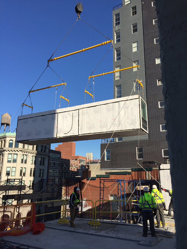 Photo of the citizenM New York Bowery hotel under construction