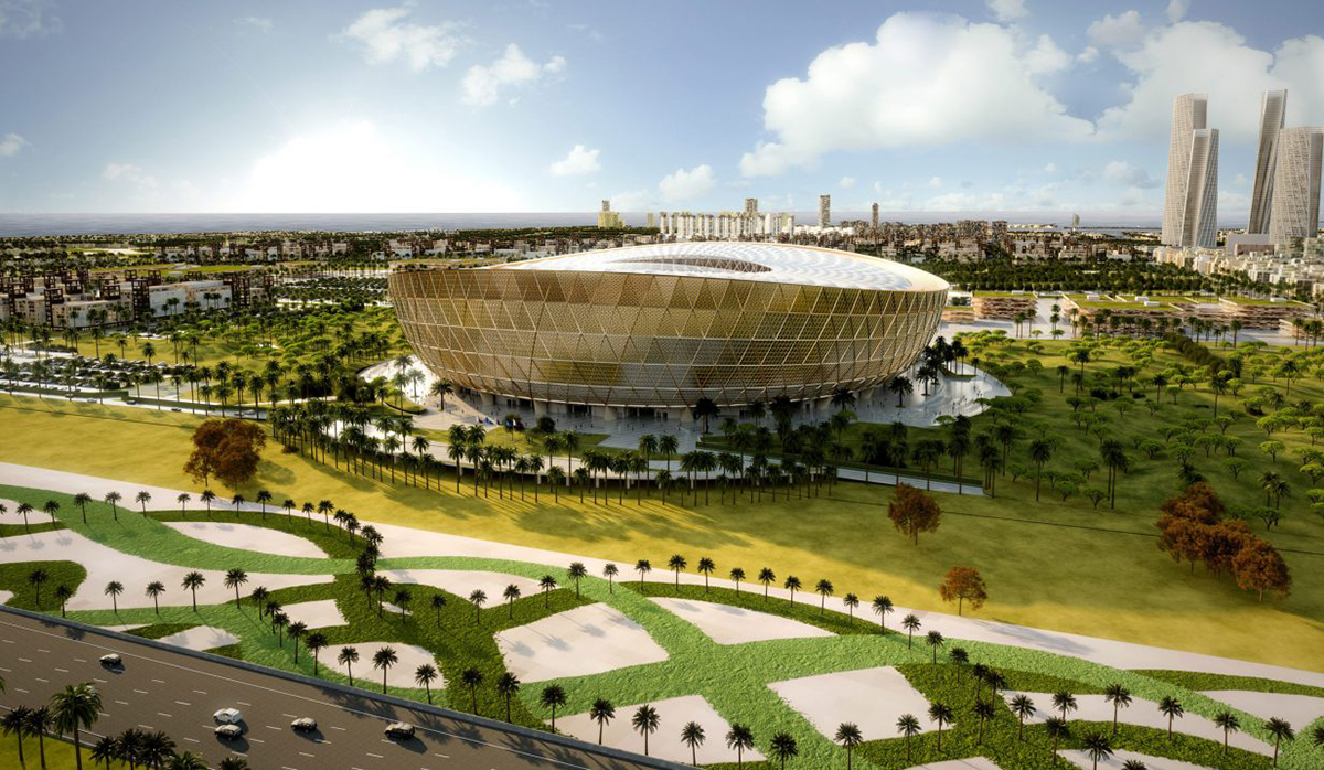 Rendering of Foster + Partners Lusail Iconic FIFA World Cup 2022