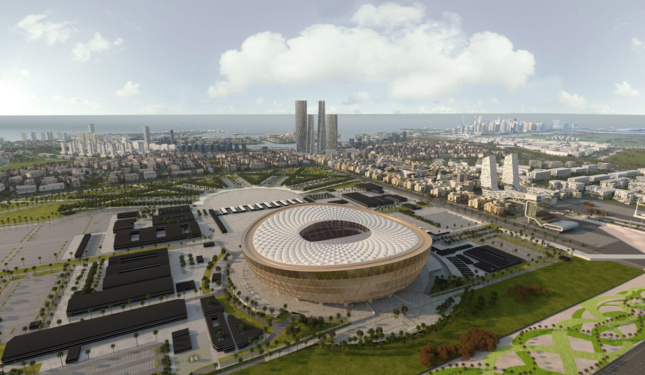 Rendering of Foster + Partners Lusail Iconic FIFA World Cup 2022