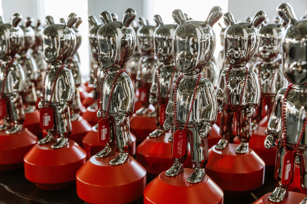 Photo of NYCxDESIGN Awards trophies