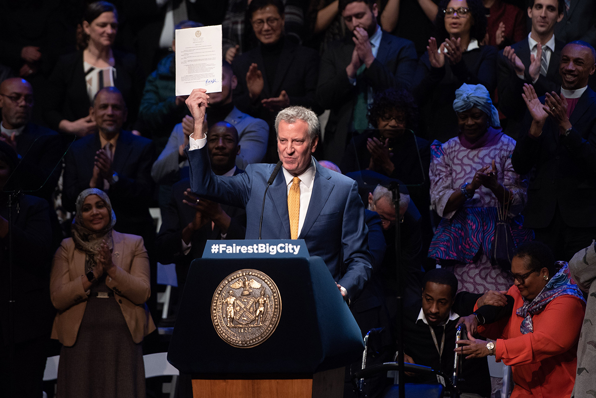 Photo of Mayor Bill de Blasio at the State of the City