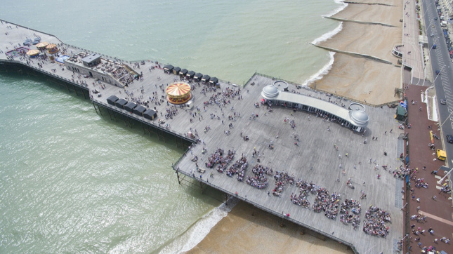 Aerial Photo of Hastings Pier by dRMM