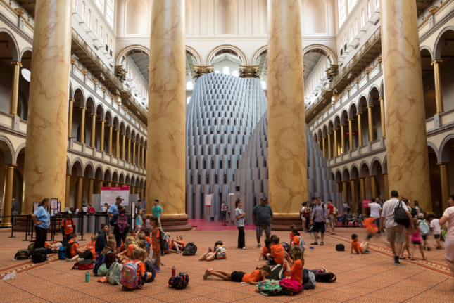 Photo of Studio Gang installation at the National Building Museum