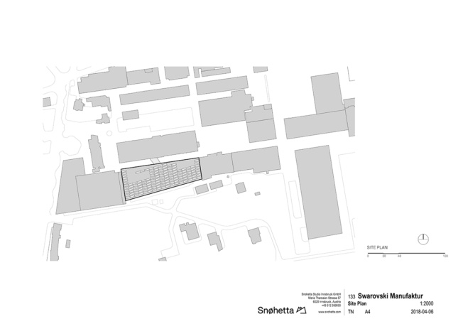 Site plan of Swarovski Manufaktur