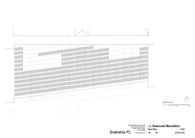 Roof plan of Swarovski Manufaktur