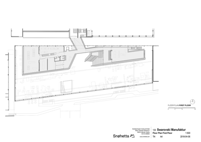 First floor plan of Swarovski Manufaktur