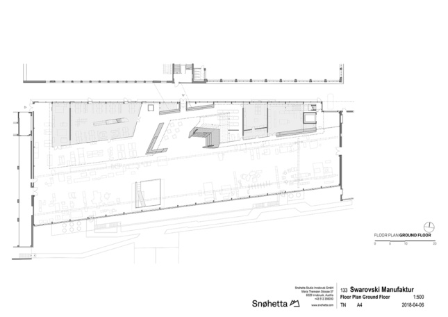 Ground floor plan of Swarovski Manufaktur