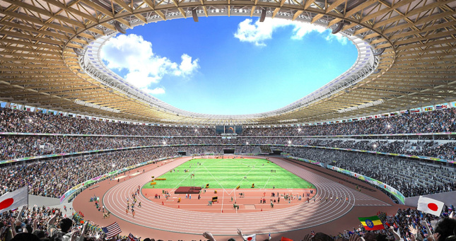 Rendering of Japan's 2020 National Stadium