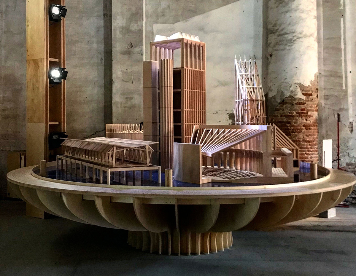 Photo of Venice Biennale model by Níall McLaughlin Architects