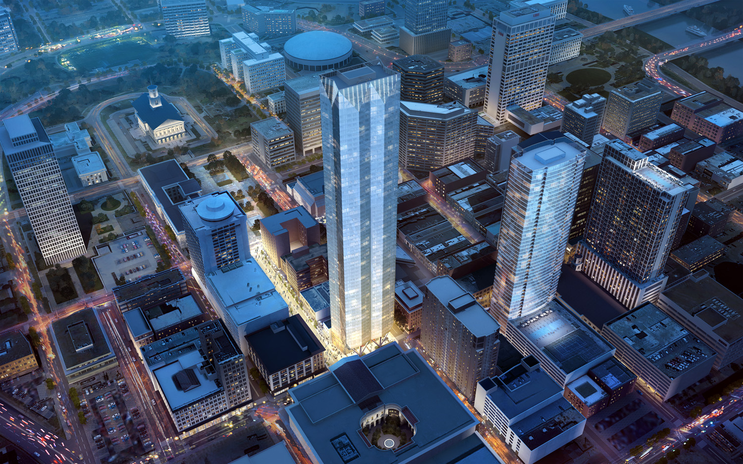 Rendering of Paramount Tower in Nashville