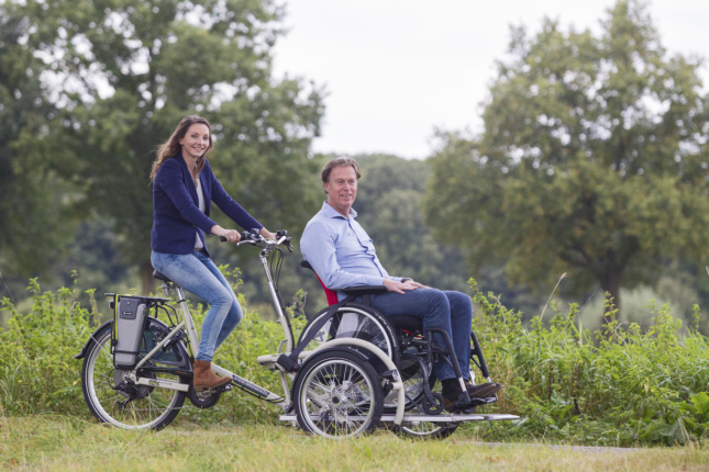 Photo of Van Raam's VeloPlus Wheelchair Transport Bicycle