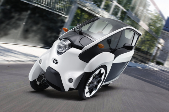 Rendering of Toyota's concept i-ROAD Electric Vehicle