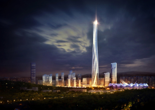 Rendering of the Shenzhen-Hong Kong International Center