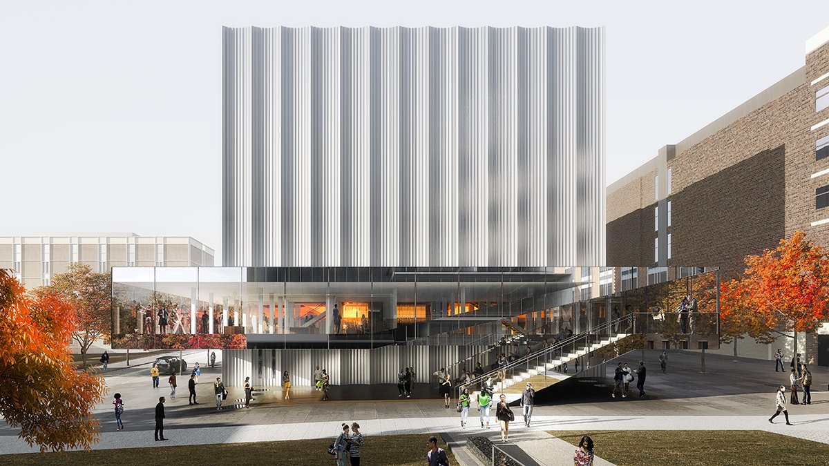 REX Brown University rendering Performing Arts Center