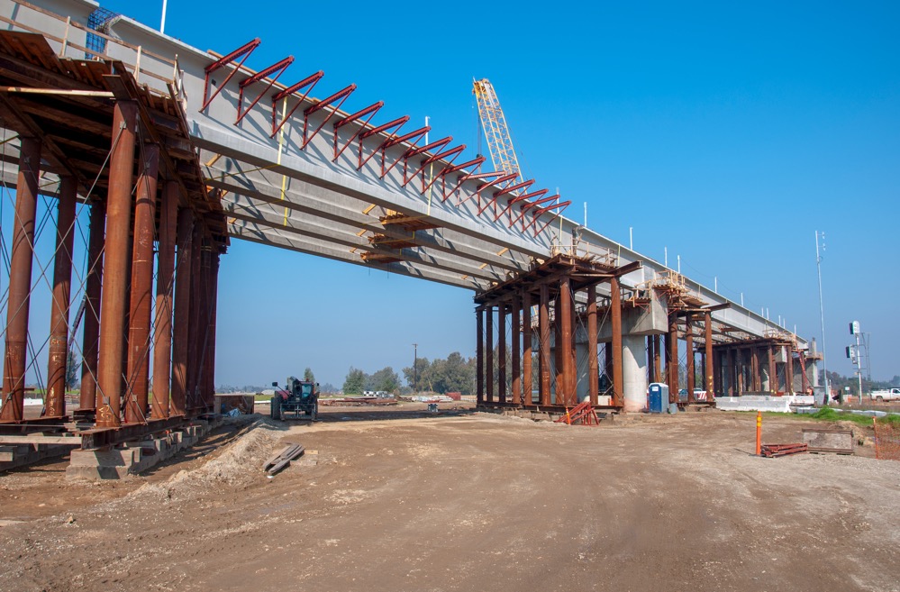 Construction photo showing High-Speed Rail