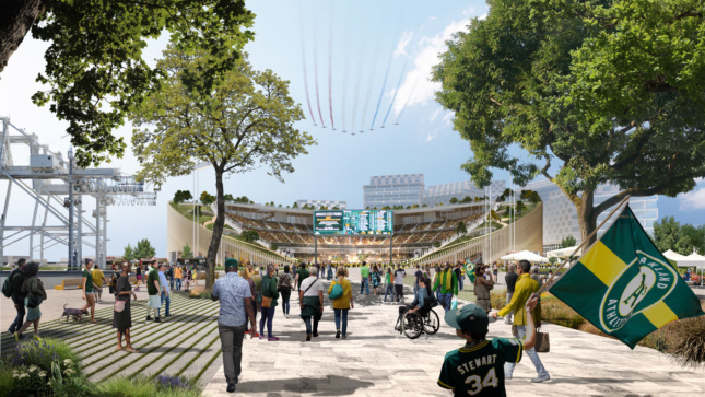 Rendering of a stadium entrance