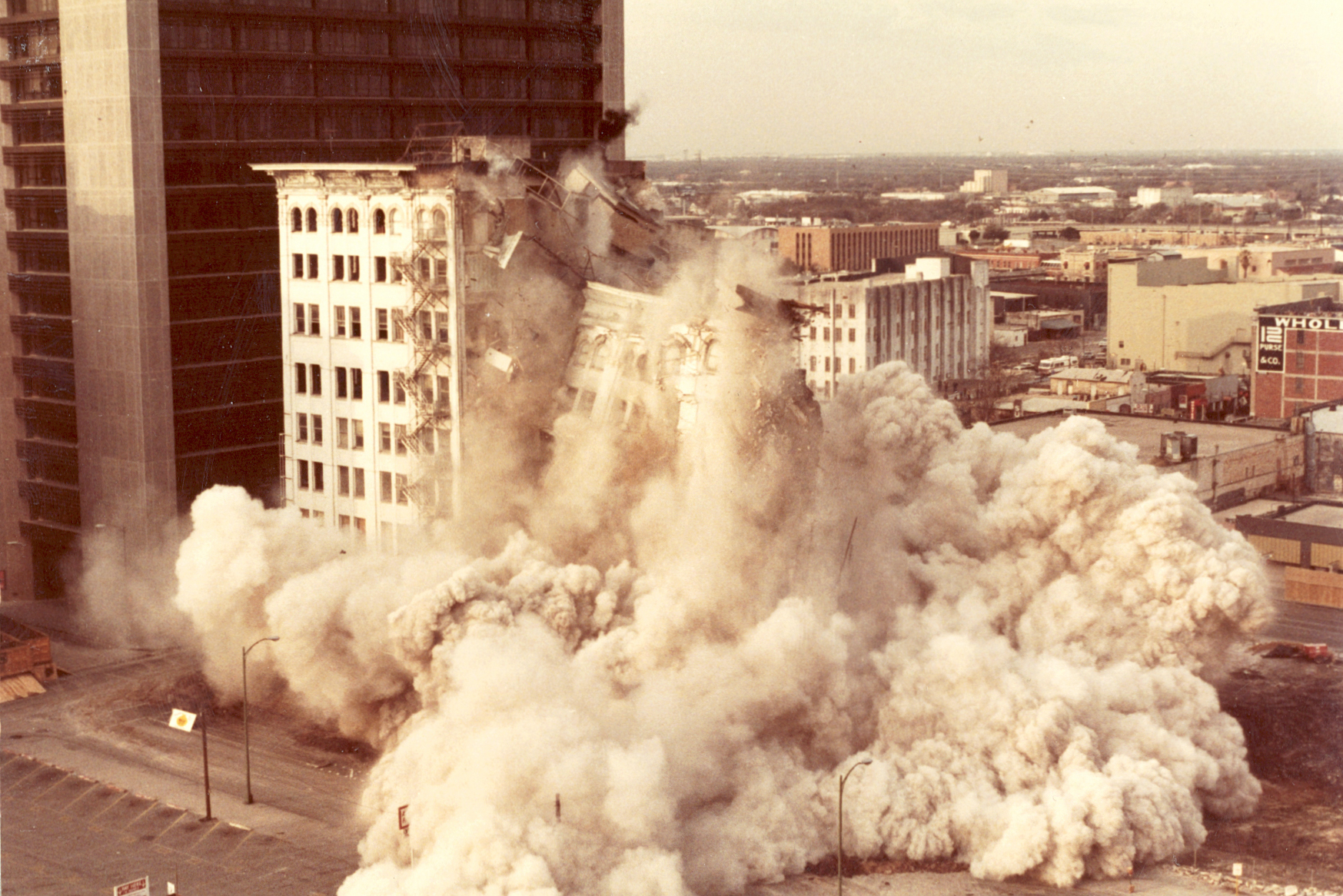 Photo of imploding building