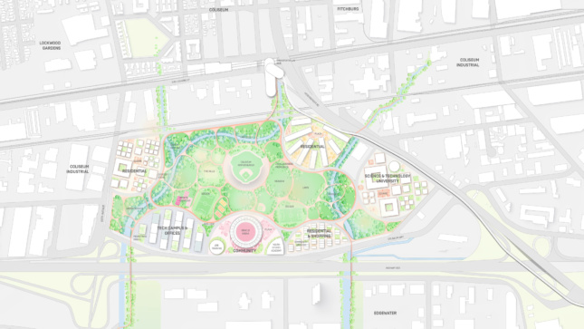 Site plan for a sports and municipal park