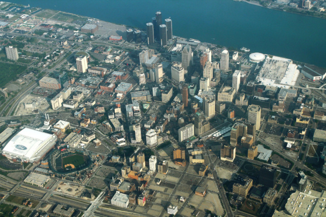 Aerial view of Detroit 