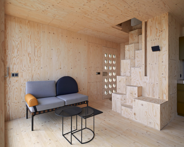 An all-timber interior space