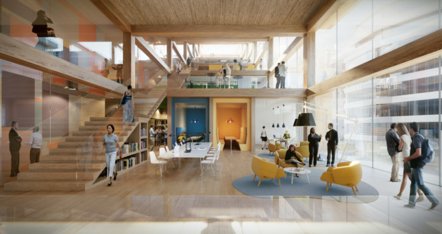 Rendering of an office interior