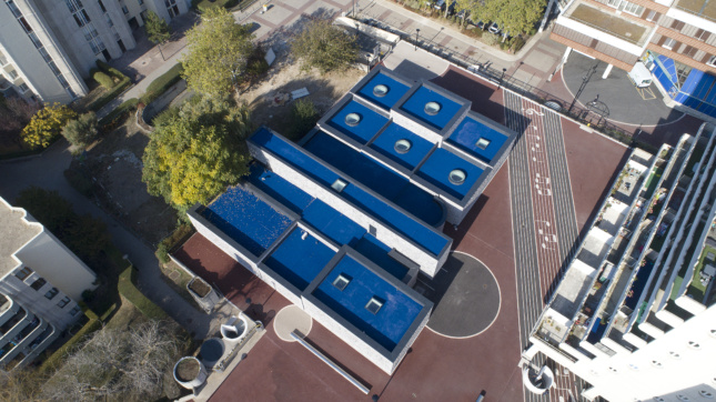 Aerial image of the school