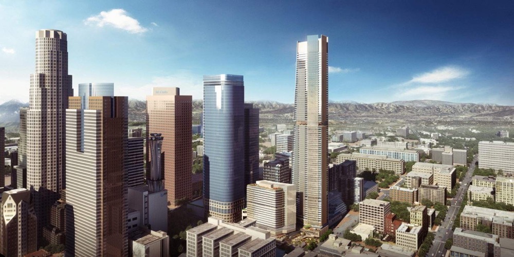 Rendering showing previous plans for Angels Landing towers