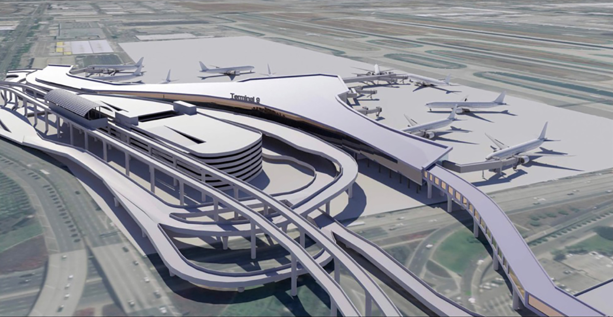 Rendering showing a new terminal at LAX