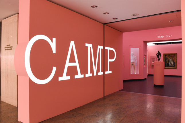 A pink wall that reads "CAMP"