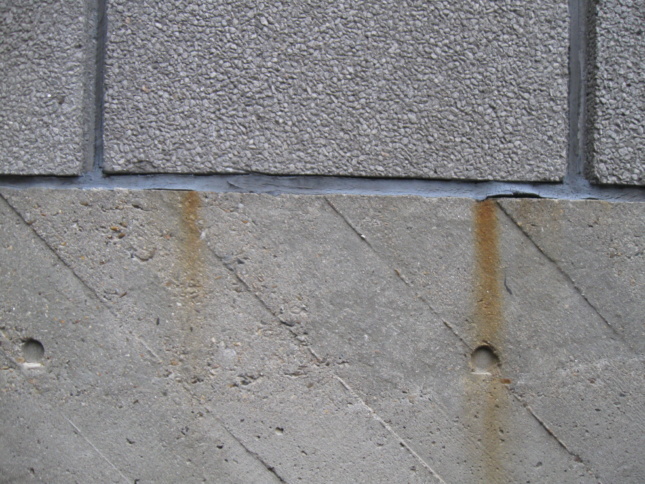 Detail photo of concrete facade