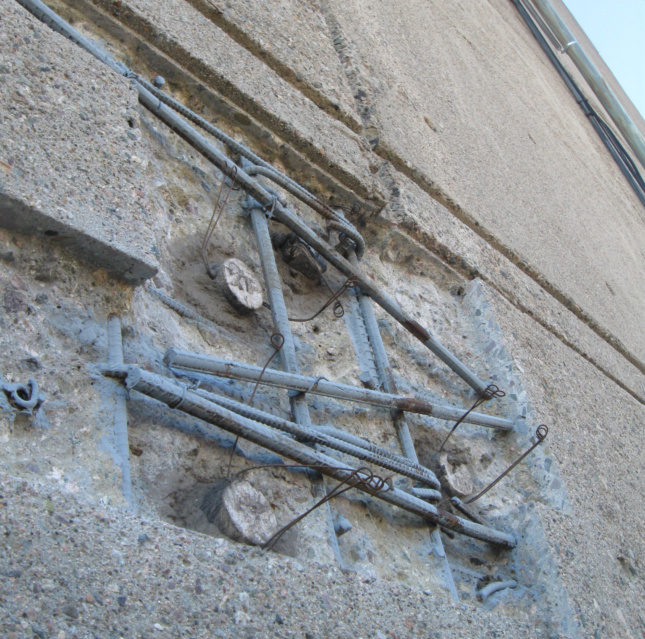 Detail of concrete restoration