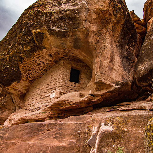 Photo of a cliff dwelling
