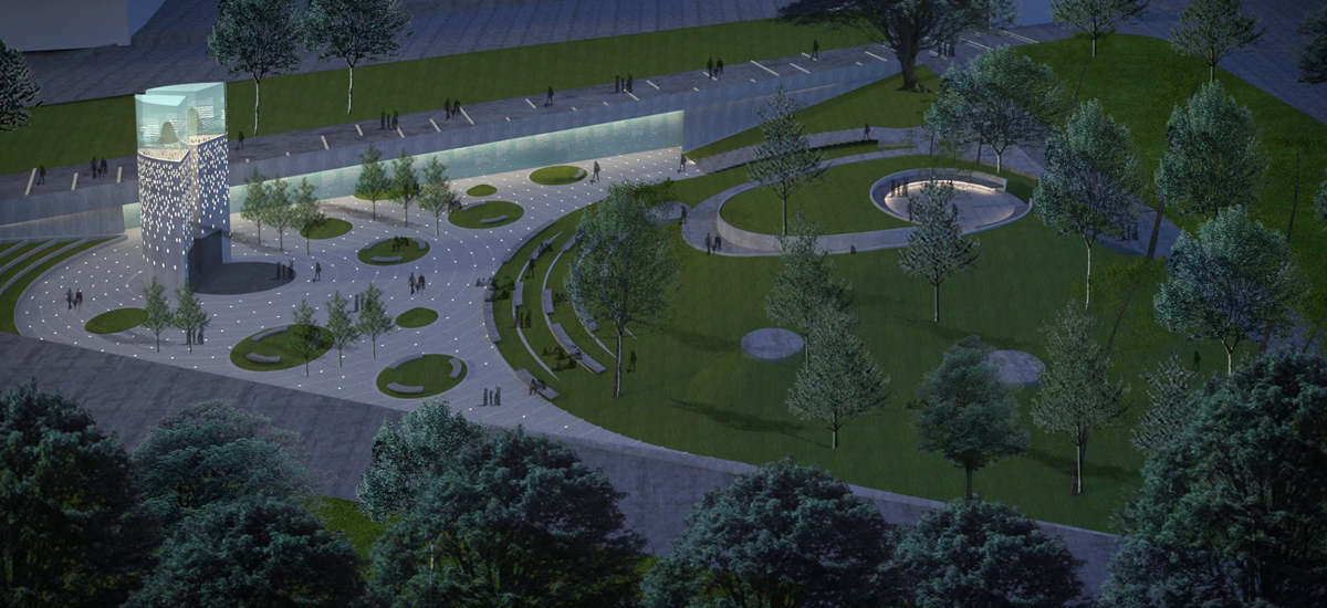 Rendering of design for MLK Memorial in Boston